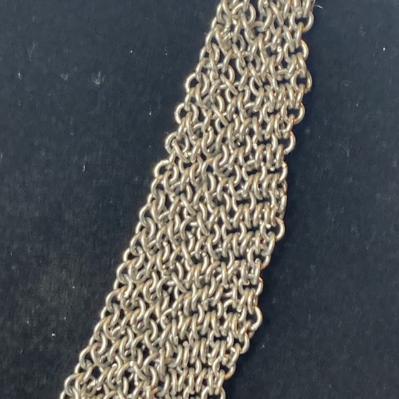 20" Silver Toned Multi Strand Chain Necklace - Picture 6 of 10
